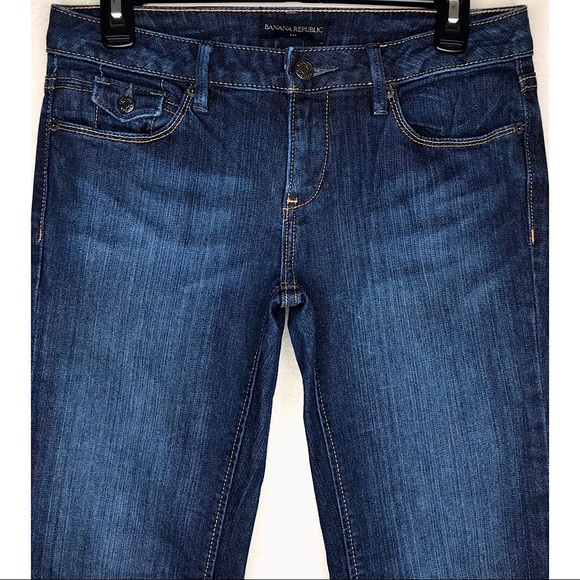BANANA REPUBLIC🍌Dark Denim Bootcut Jeans ~Size 2S - Picture 3 of 7